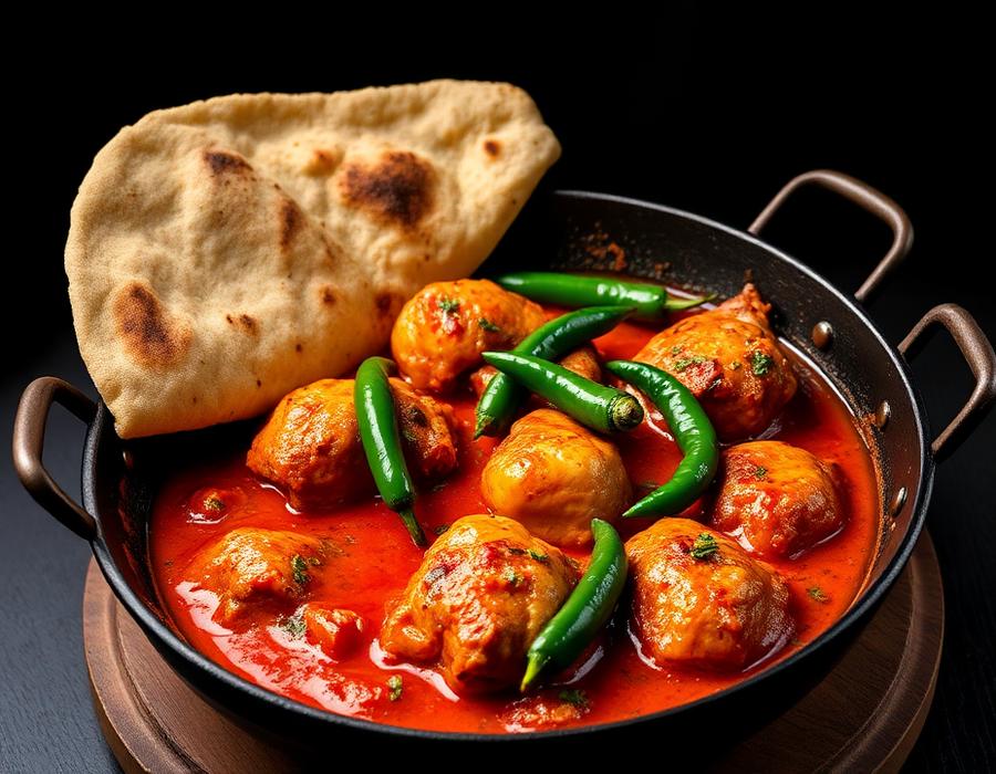 Chicken karahi with naan